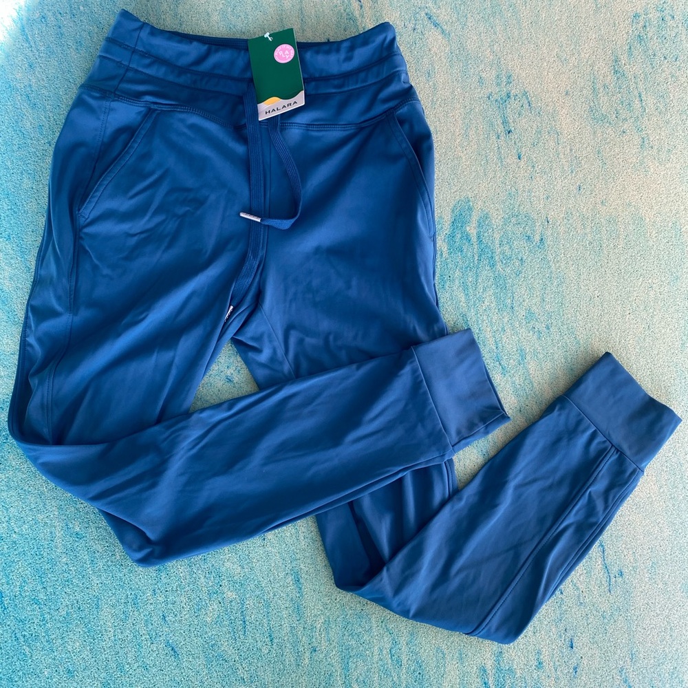 Halara nwt blue joggers size small